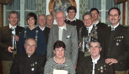 Verdiente und geehrte Mitglieder zur Jahreshauptversammlung 2008