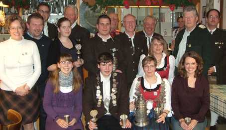 Verdiente und geehrte Mitglieder zur Jahreshauptversammlung 2013